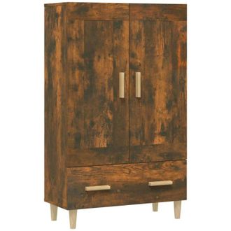 vidaXL Aparador De Madera Contrachapada Roble Ahumado 70x31x115 Cm Vidaxl