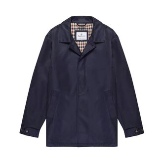 Aquascutum Light Jackets, male, Blue, Size: 2XL Caban Trench