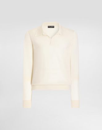 Dolce & Gabbana Knit Polo Shirt - Man Sweaters And Cardigans White 46