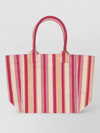 Isabel Marant beach bag striped pattern dual handles