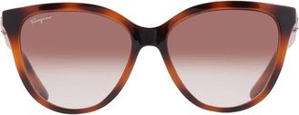 Ferragamo Brown Gradient Cat Eye Ladies Sunglasses SF1056S 240 57