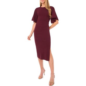 Ted Baker Flare Sleeve Midi Dress in Port at Nordstrom Rack, Size Medium