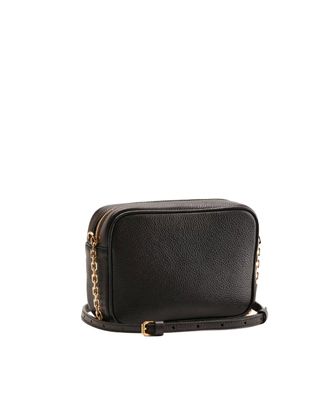 Patrizia Pepe All Day Pebbled Leather Shoulder Bag - Black