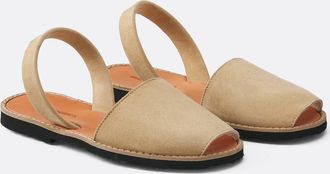 Minorquines Platte sandalen in leer Avarca