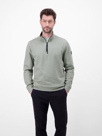 Lerros Sweatshirt LERROS Troyer in hochwertiger Sweatqualit&auml;t, Herren, Gr. XXL, pearl grau, 90% Baumwolle, 10% Polyester, Sweatshirts Sweatshirt, Hochwertige