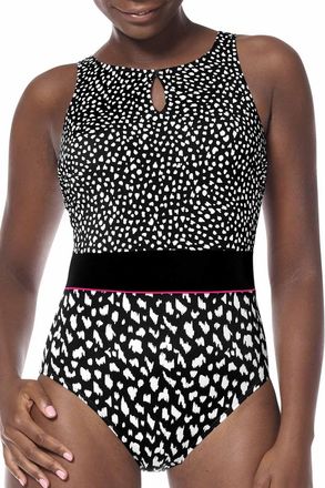 Amoena Amoena Womens High Neck, Black/White, 34B