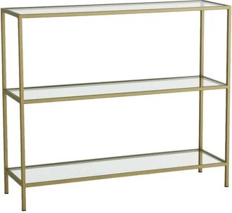 Dmora Consola Dkerriga, Mesa Multiusos, Gabinete De Soporte, Escritorio De Pasillo, 100x30h85 Cm, Oro - Dmora