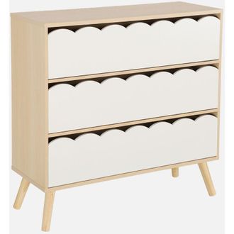 Sweeek Sweeek - Cassettiera per bambini effetto legno 3 cassetti