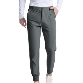 Generic Mens Golf Trousers Slim Fit Stretch Smart Casual Office Pants Mens Golf Joggers Stretch Slim Fit Jogging Bowling Outdoor Chino Trousers Sports Running