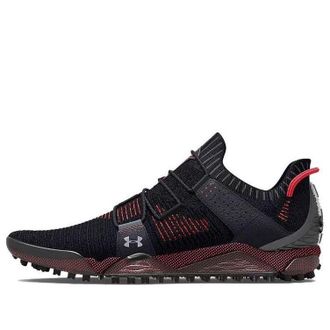 Under Armour HOVR Tour Spikeless Wide Golf Shoes Black Red 3025744-001