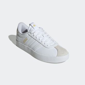 adidas Sneaker ADIDAS SPORTSWEAR VL COURT 3.0, Damen, Gr. 38,5, weiss (cloud wei&szlig;, ftwr wei&szlig;, grau one), Leder, Synthetik, Schuhe Sneaker, inspiriert vom Des
