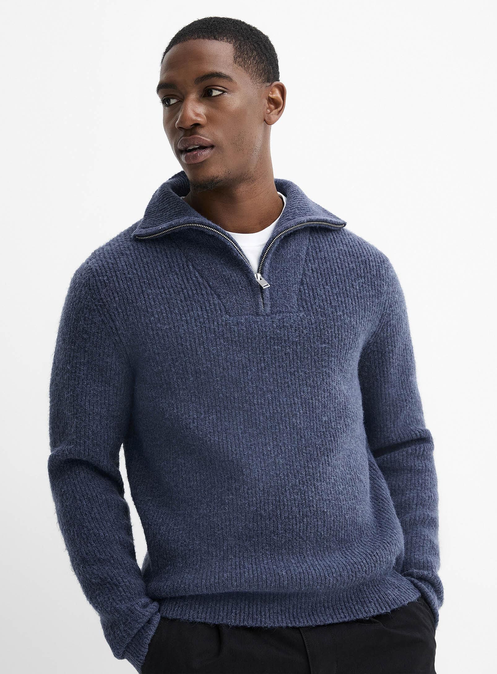 Knit Half Weight M5XL Heavy Up Mint ★STENDS★ Wool Zip