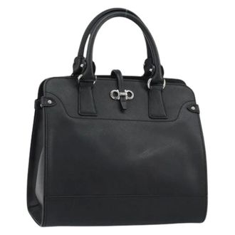Ferragamo Pre-owned Handbags, female, Black, Size: ONE SIZE Pre-owned Leather handbags