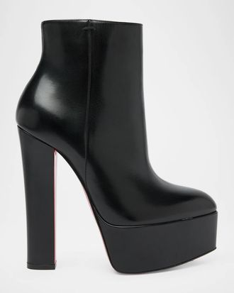 Christian Louboutin 150mm Jenna Leather Platform Booties