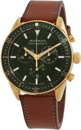 Movado Heritage Calendoplan S Chronograph Quartz Green Dial Mens Watch 3650122