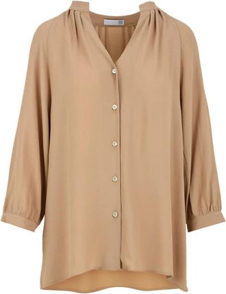 Douuod Rondine Dd 11 08 Roze Shirt - Dames - Overhemden - Beige - M - Overhemden