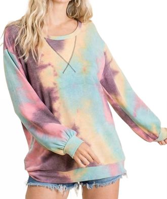 Bibi Tie Dye Pullover In Multi