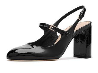 Cinq &agrave; Sept Lola Patent Slingback Heels Womens Shoes Black : 10.5 M, Leather