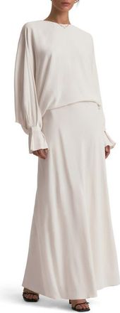 Favorite Daughter Making Me Blush Long Sleeve Maxi Dress in Ivory at Nordstrom, Size Xx-Small