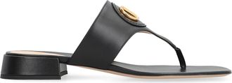 Valentino Garavani Vlogo Signature Leather Slides