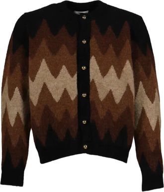 Ernest W. Baker Cardigan con motivo a zig zag - Nero