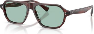 Oliver Peoples 56mm Irregular optical glasses in Brown at Nordstrom