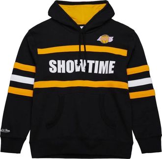 Mitchell & Ness Felpa con cappuccio NBA Head Coach Vintage Logo Lakers Black - Nero