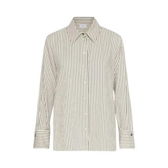 Marella Gewassen Viscose Twill Blouse - Dames - Blouses & Shirts - Wit - Maat: M Viscose