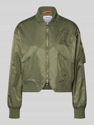 Original Bombers Bomberjacke mit Zweiwege-Rei&szlig;verschluss in Khaki, Gr&ouml;&szlig;e XXL