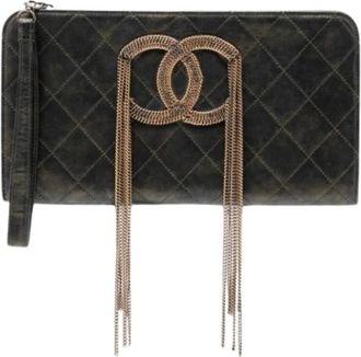 Chanel Pre-owned Clutches, female, Black, Size: ONE SIZE Pre-owned Vintage Clutch
