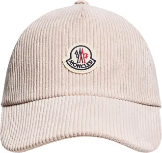 Moncler Moncler Corduroy Baseball Cap, Women, Beige, Size: One Size