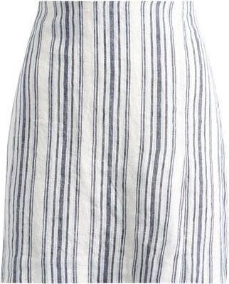 Madewell Stripe Linen Skirt in Lighthouse at Nordstrom Rack, Size 16