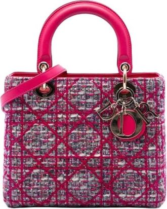 Dior Pre-owned Lady Dior Handbag - Dames - Vintage Handtas - Roze - ONE Size - Leer - Vintage