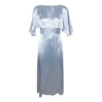 Fabiana Filippi Maxi Dresses, female, Blue, Size: XS Cape Dress