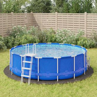 vidaXL Tapiz De Suelo Piscina Geotextil De Poli&eacute;ster Gris Claro &Oslash;428cm Vidaxl