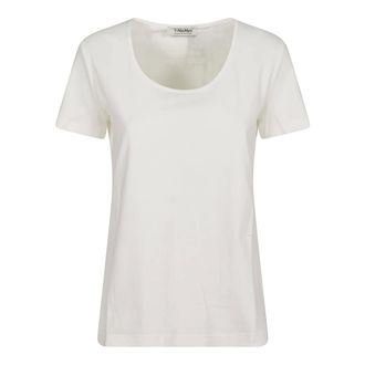 Max Mara T-Shirts, female, White, Size: XS Smmdiva Crew Neck T-Shirt