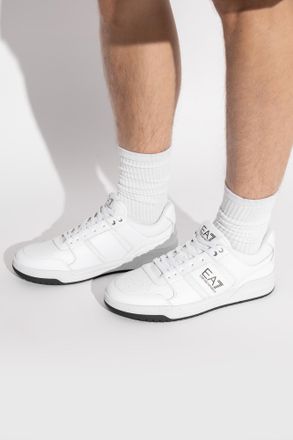 Emporio Armani Sports Shoes With Logo, Mens, White