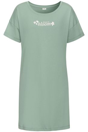 s.Oliver Nachthemd S.OLIVER, Damen, Gr. 32/34, N-Gr, gr&uuml;n, Single Jersey, Obermaterial: 50% Baumwolle, 50% Viskose, unifarben, Basic, kurz, Rundhals, Kleider N