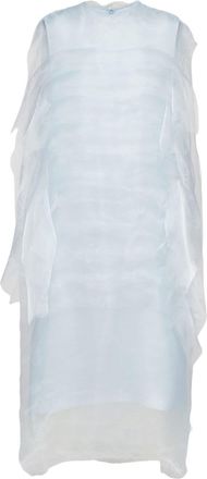 Prada technical voile dress - women - Silk - 42 - Blue