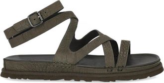 UGG SANDALO GOLDENGAZE EMBOSSED ANKLE WRAP DENSE SMOKE UGG