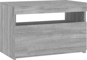 vidaXL Vidaxl - Mueble De Tv Con Luces Led Gris Sonoma 60x35x40 Cm