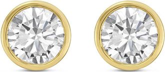 Diana M. Jewels 14KT YELLOW GOLD LAB GROWN ROUND STUDS IN A BEZEL SETTING WEIGHING 10.00 CTS TW