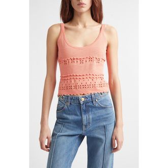 Ulla Johnson Sea Eyelet Camisole in Coral Peony at Nordstrom, Size X-Large