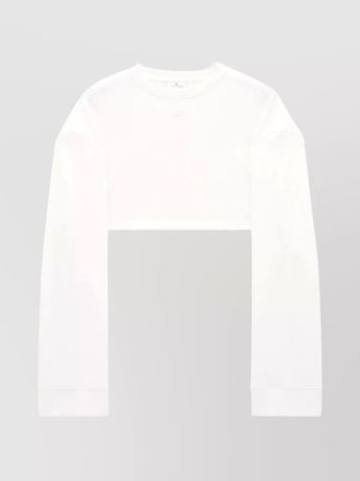 Courr&egrave;ges cropped knitted top