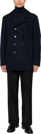 Tom Ford Jassen, Heren, Blauw, M, Dubbele-breasted Jas