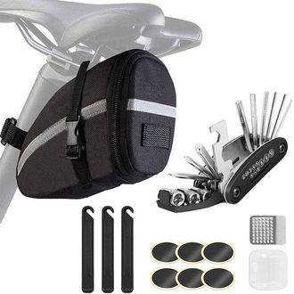 OEM Bolsa Para Sill&iacute;n De Bicicleta Con Kit De Reparaci&oacute;n - Negra - 1 Litro