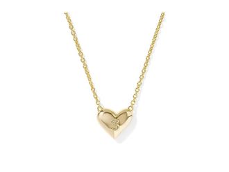 Kendra Scott Heart Letter M Short Pendant Womens Necklace Womens Necklace S, Brass