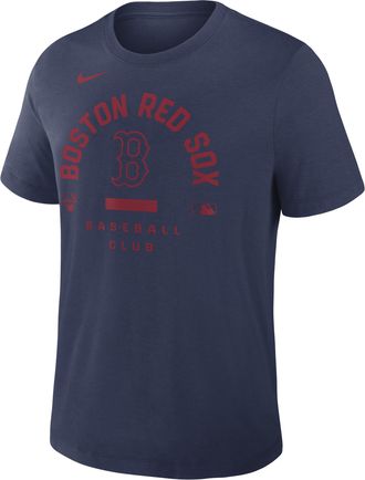 Nike Boston Red Sox Authentic Collection Early Work Nike Mens Dri-FIT MLB T-Shirt in Blue | 034J44BBQ-HXK