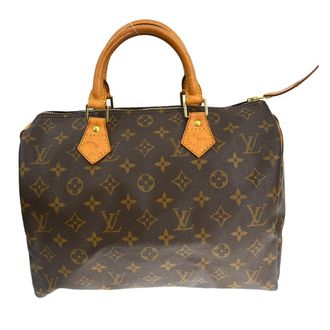 Louis Vuitton Speedy Handbag Monogram Canvas Brown Canvas Handbag (Pre-Owned)
