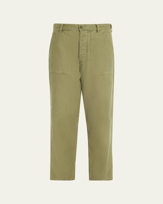 Nili Lotan Earl Cotton Straight-Leg Ankle Pants